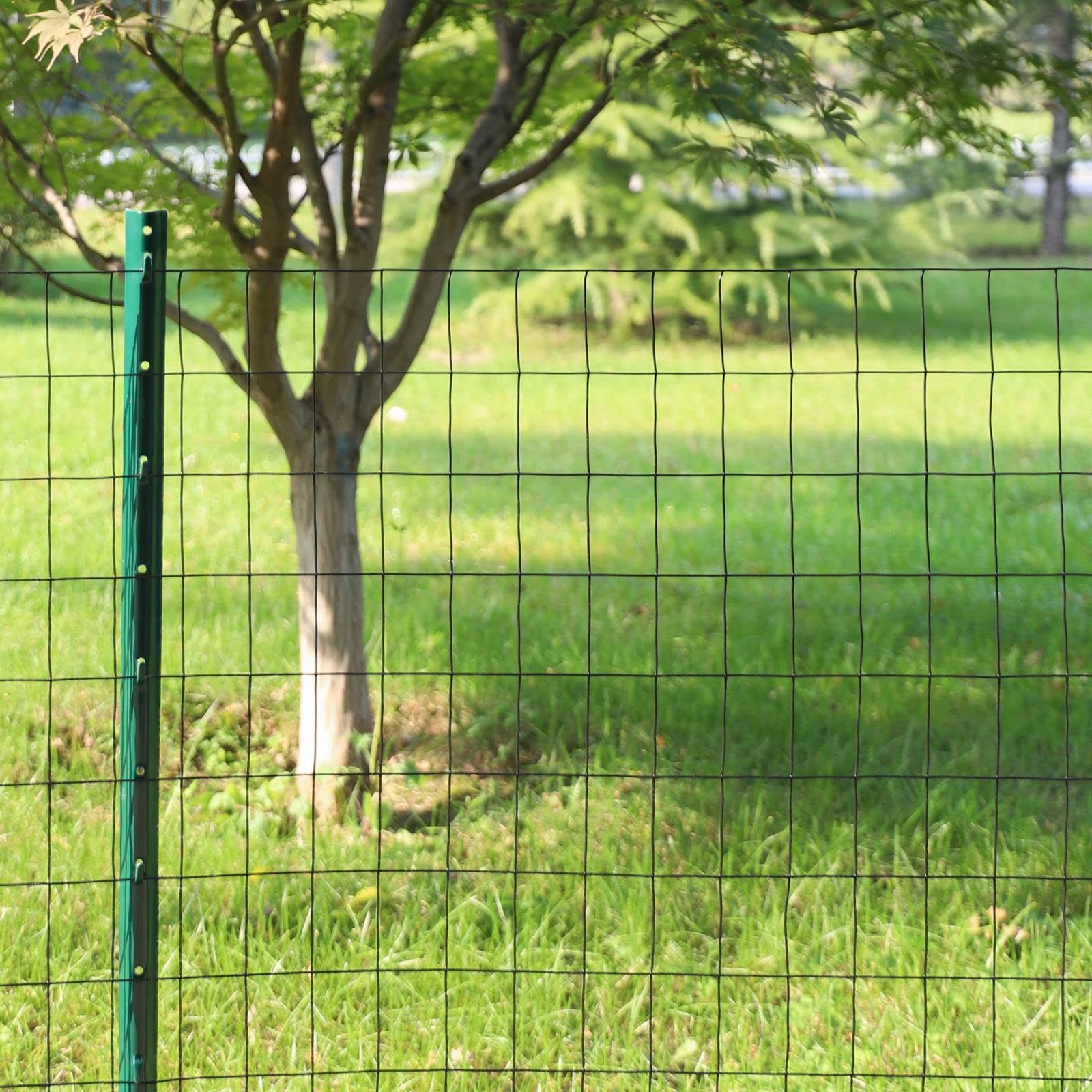 Black PVC Coated Welded Wire Fence 24 Inch x 25 Foot, 2 Inch x 3 Inch 16GA, G…