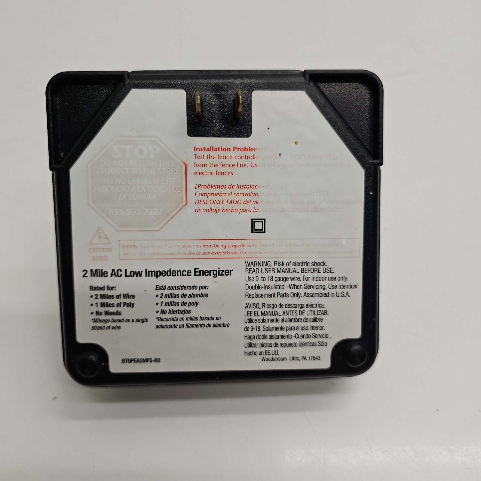 American Farm Works Fence Controller EA2M-AFW 2 Mile Black Energizer