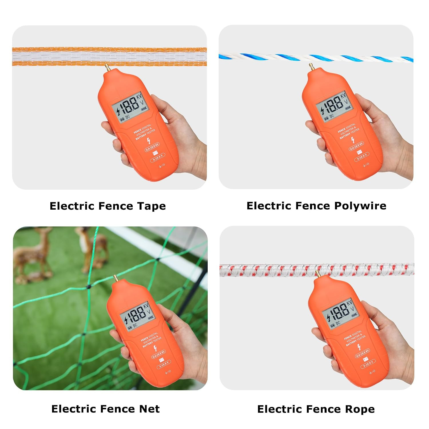 Electric Fence Tester Fault Finder Digital Electric Fence Voltage Tester Max 19.