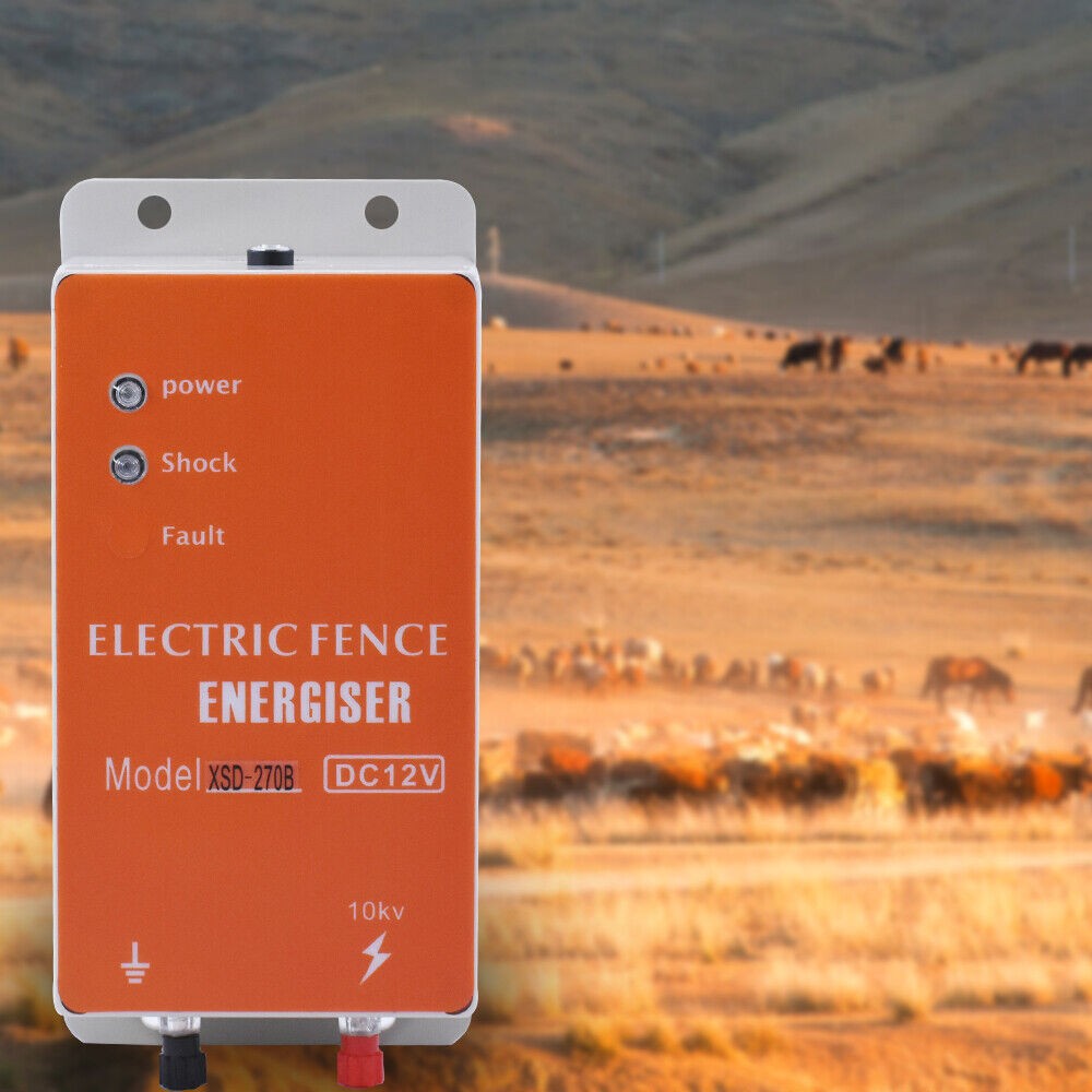 Electric Fence Charger 10KV Output 10KM Range for Farm Animal Security Control