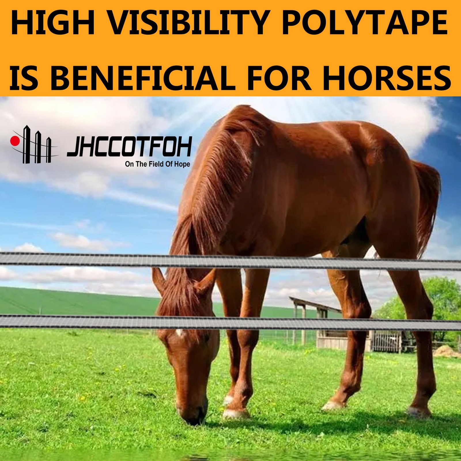 Electric Fence Polytape, 5 Strands of Electrical Conductors Poly Electric Fence