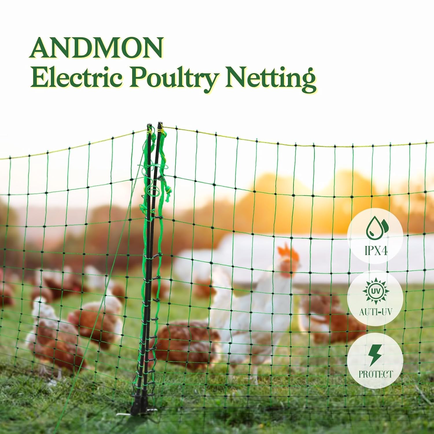 Electric Poultry Netting 48x164ft Chicken Fence