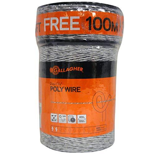 Gallagher Electric Fence Poly Wire | Bonus Pack – 1312 Ft Plus Free 328 Ft Roll