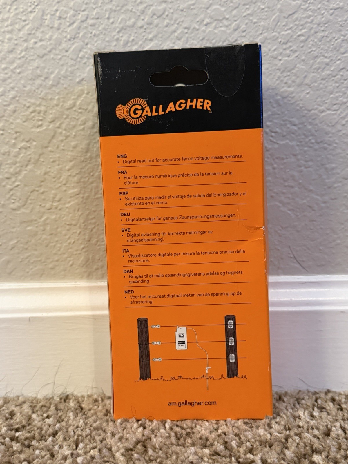 Gallagher G503014 Electric Fence Digital Volt Meter Testor Fencing 9V