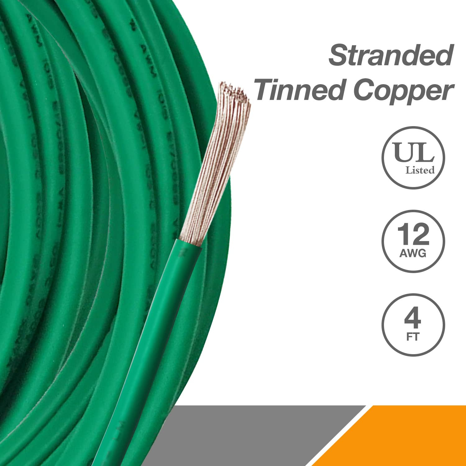 4Ft Farm Electric Fence Jump Leads – UL Listed Tinned Copper Wire with Crocodile