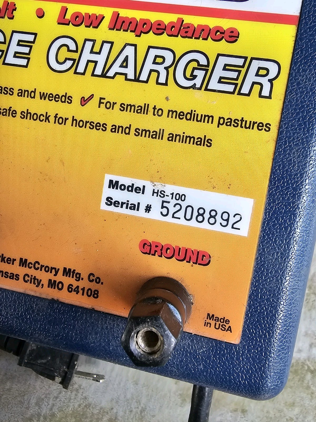 Parmak Horse Surround Low Impedance 110 Volt 60 Hz AC Electric Fence Charger