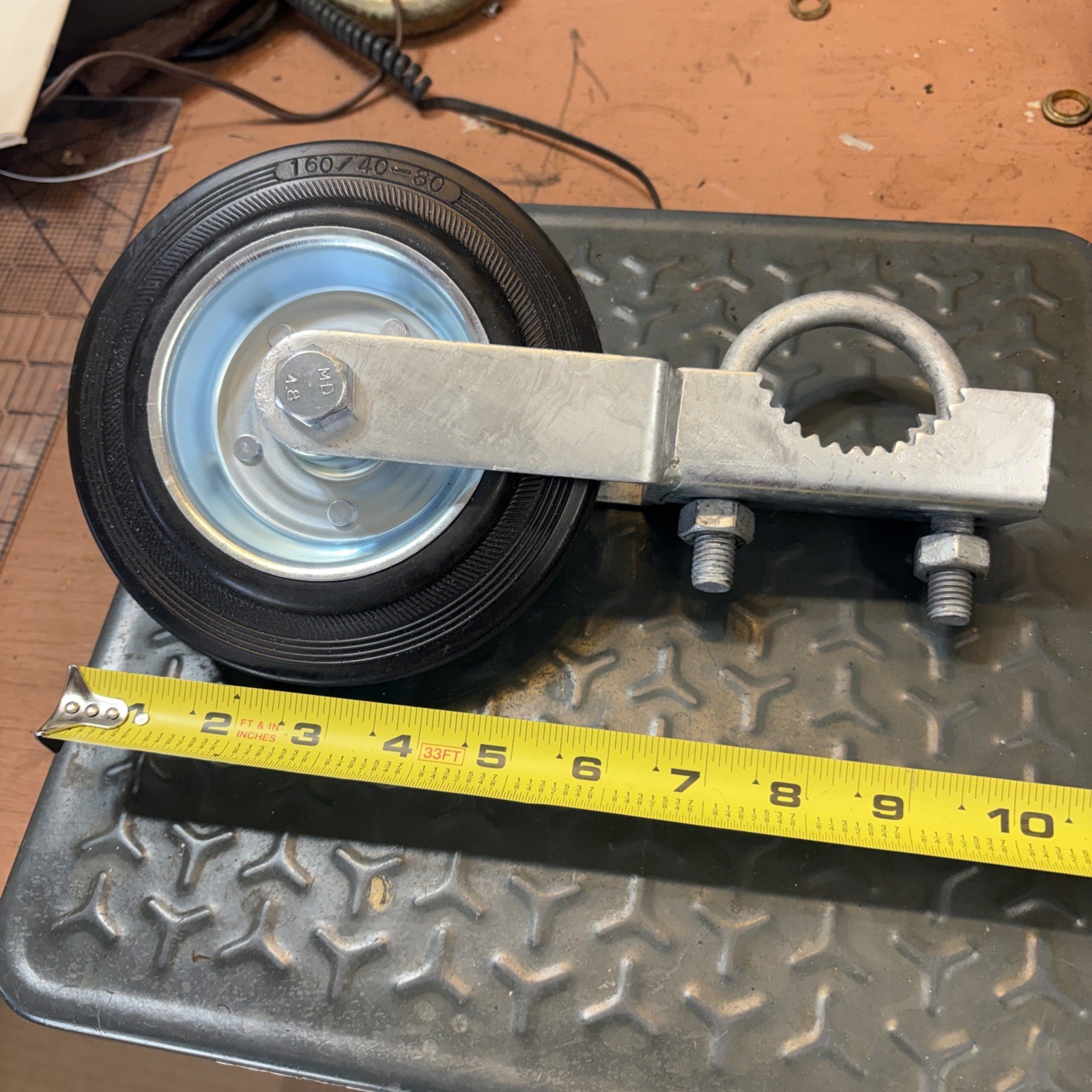 6″ Single Swing Gate Wheel For 1-5/8″ or 2″ [1-7/8 OD] Round Gate Frame