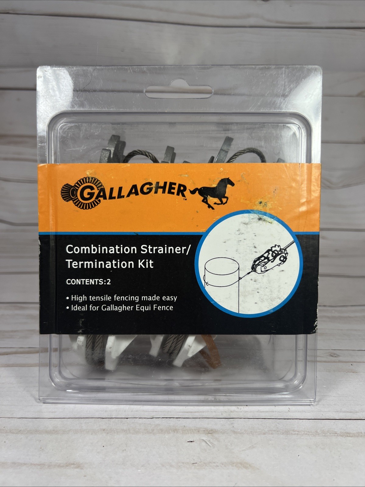 Gallagher Combination Strainer / Termination Kit High Tensile Fence Farm NOS