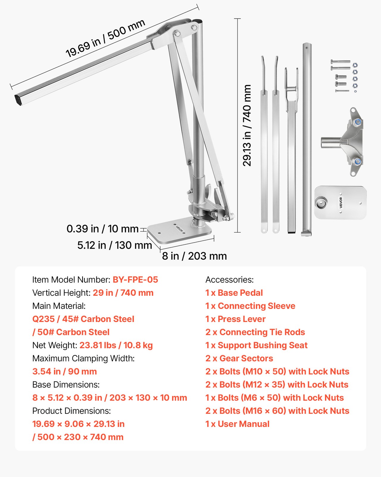 VEVOR T Post Puller Fence Stake and Post Puller 3.54 in Max Clamping Width Jaw
