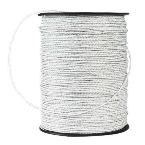 Electric Fence Polywire Trident White 660′