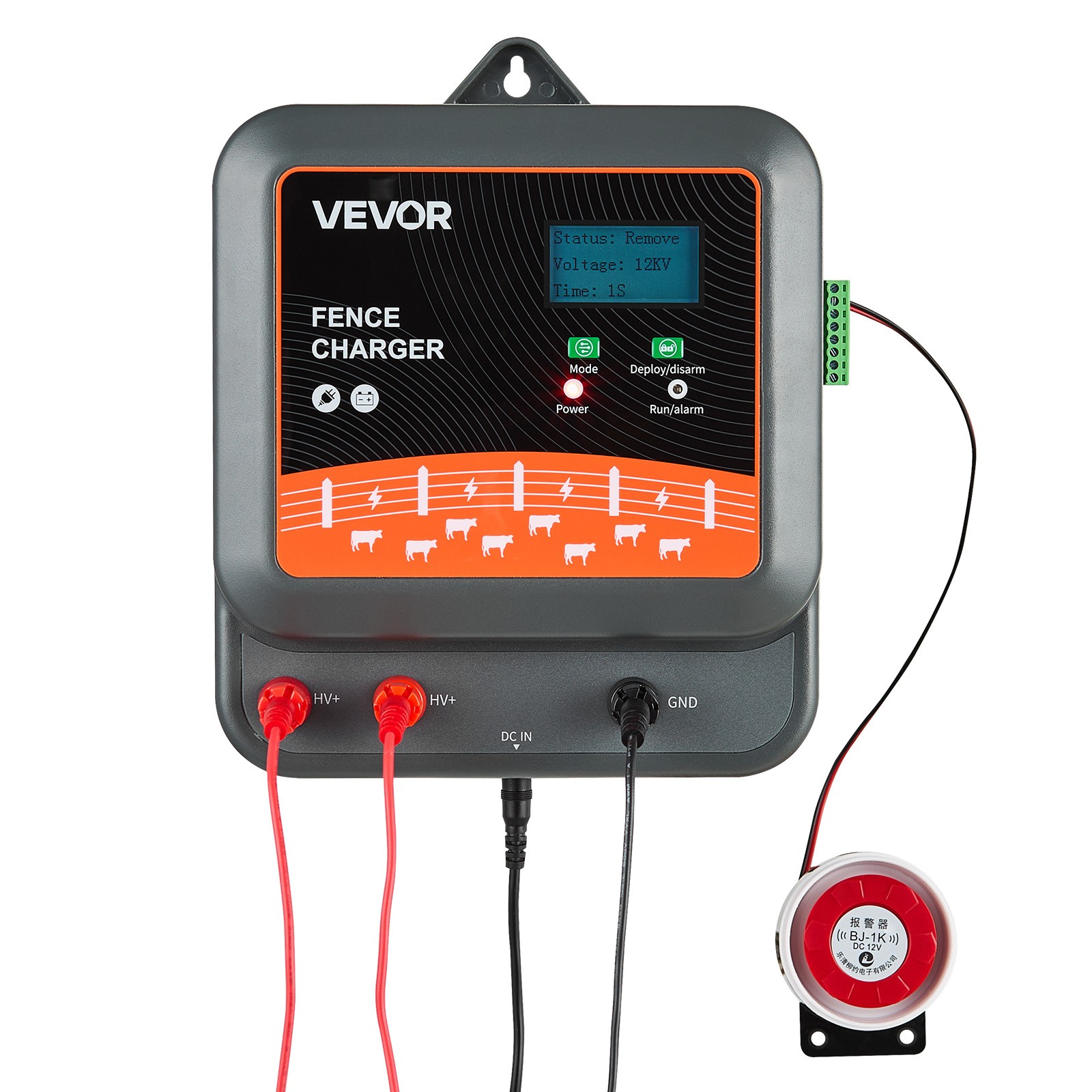 VEVOR 2J/3J/5J Multi-Powered Electric Fence Charger Energizer 6.2 Miles Range