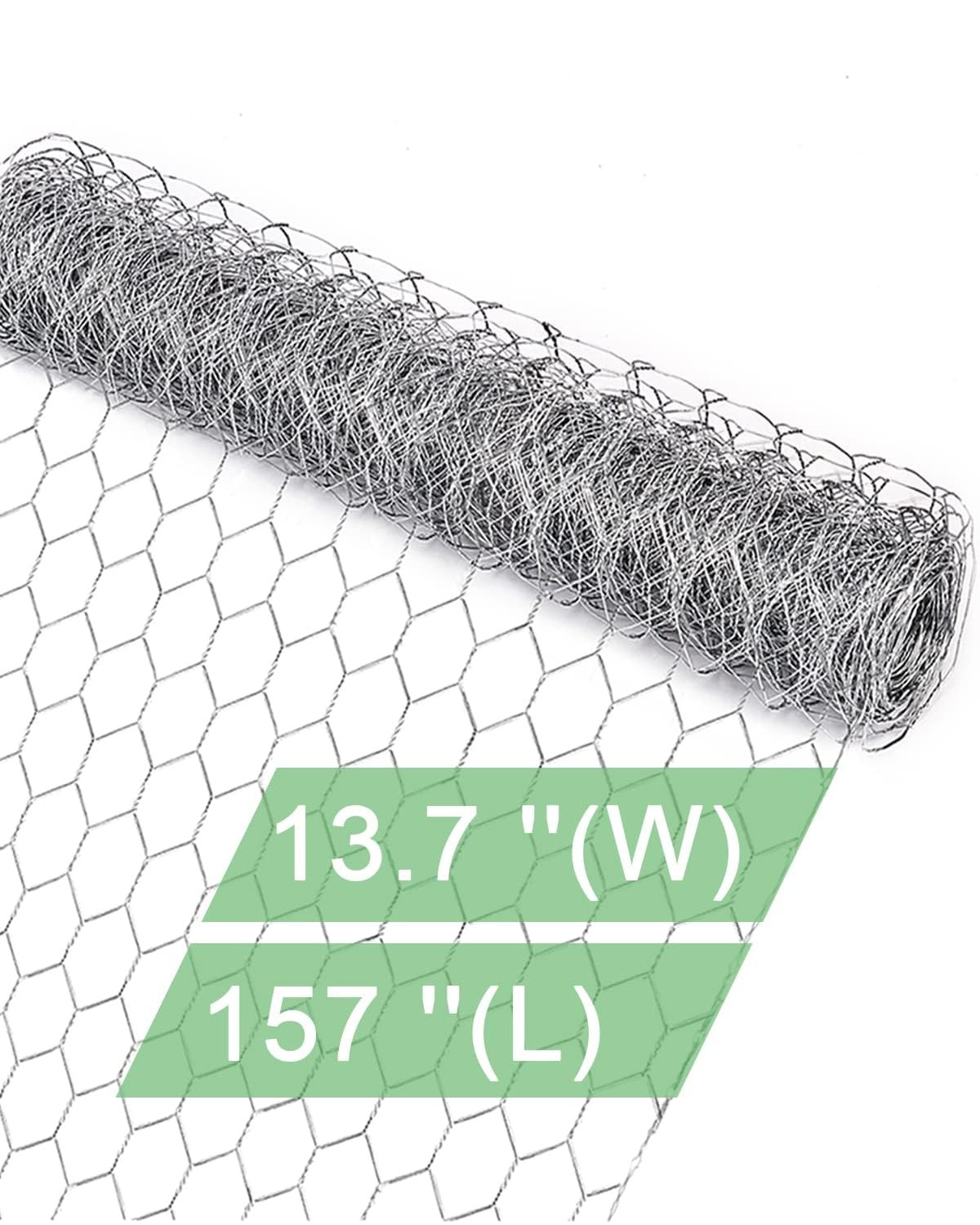 Galvanized Chicken Wire Mesh – Garden Animal Barrier Fence, 0.8 inch