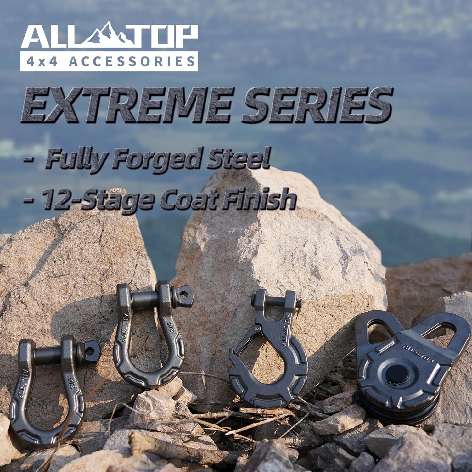 Forged Snatch Block (18 Ton Work Load) Extreme Recovery Winch Pulley System for