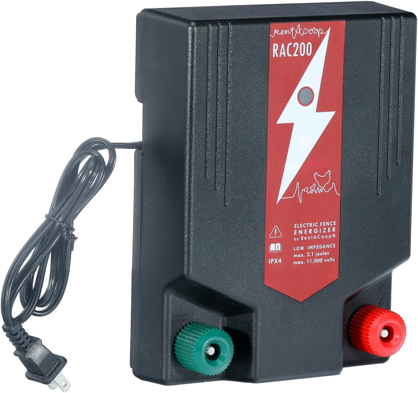 RentACoop Electric Fence Energizer 2.0 Joules Plug-in for Animals