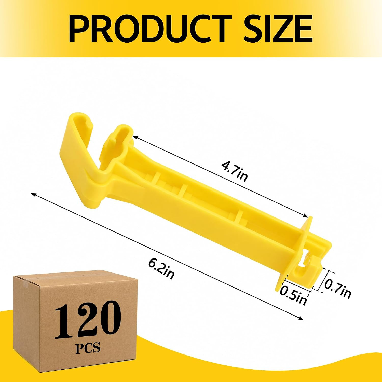 120 Pcs 5 Inch T Post Electric Insulators, Snap-On Electric Fence Extender Insul