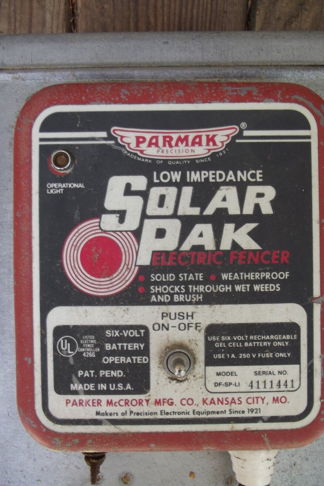 PARMAK Fence Charger Converted to 120v