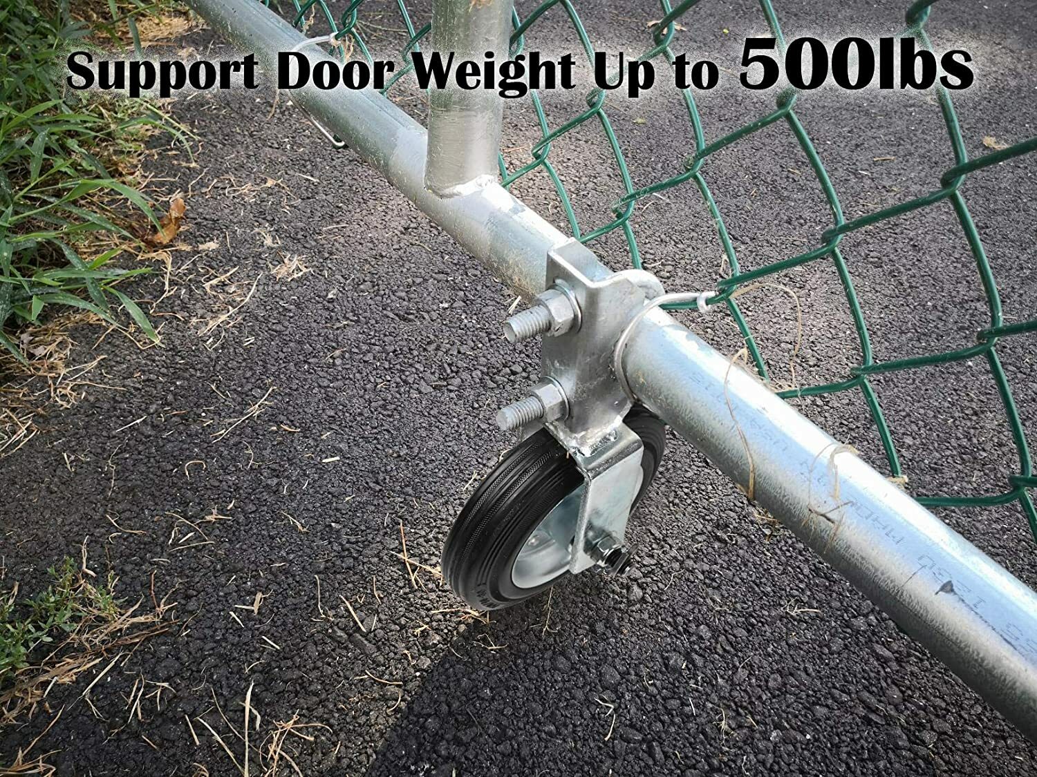 6″ Support Wheel for Double Chain Link Fence Metal Tube Swing Farm Gate Frames