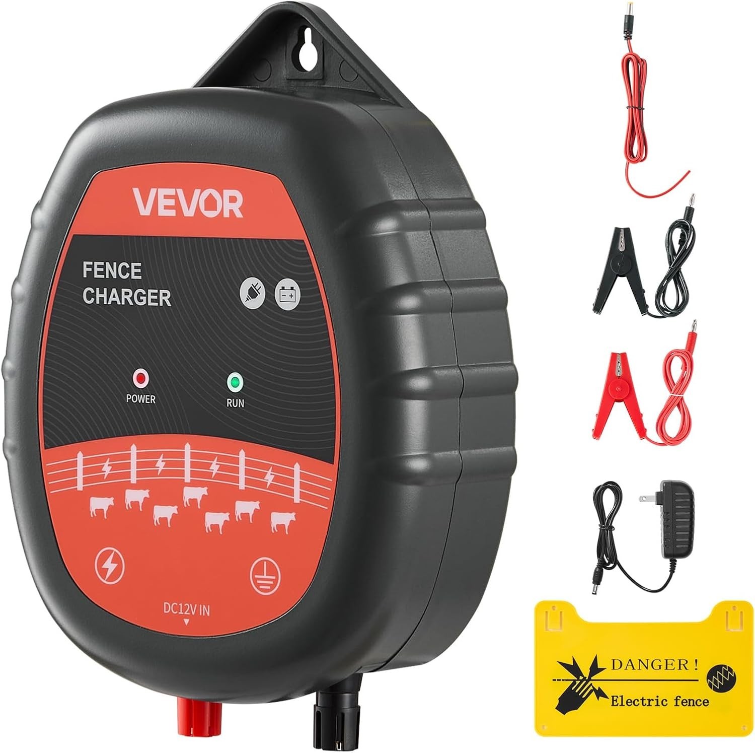 Electric Fence Charger 10kV 1J AC DC Electric Fence Energizer 1.86 Miles Range