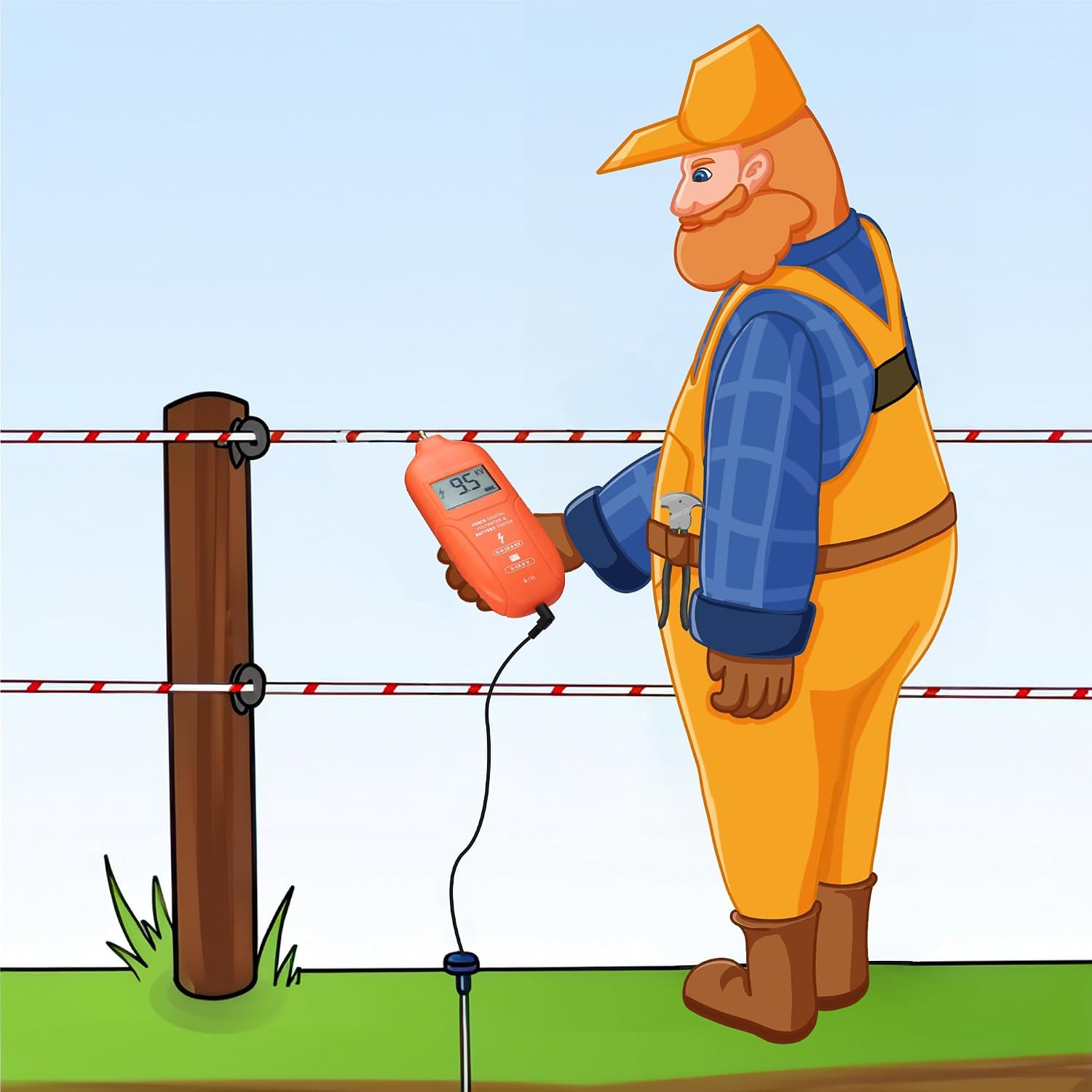 Electric Fence Tester Fault Finder Digital Electric Fence Voltage Tester Max 19.