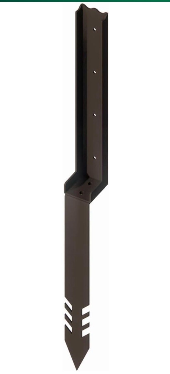 1Pack Fence Post Repair Kit Fence Post Stakes Heavy Duty Black Steel Post Anchor