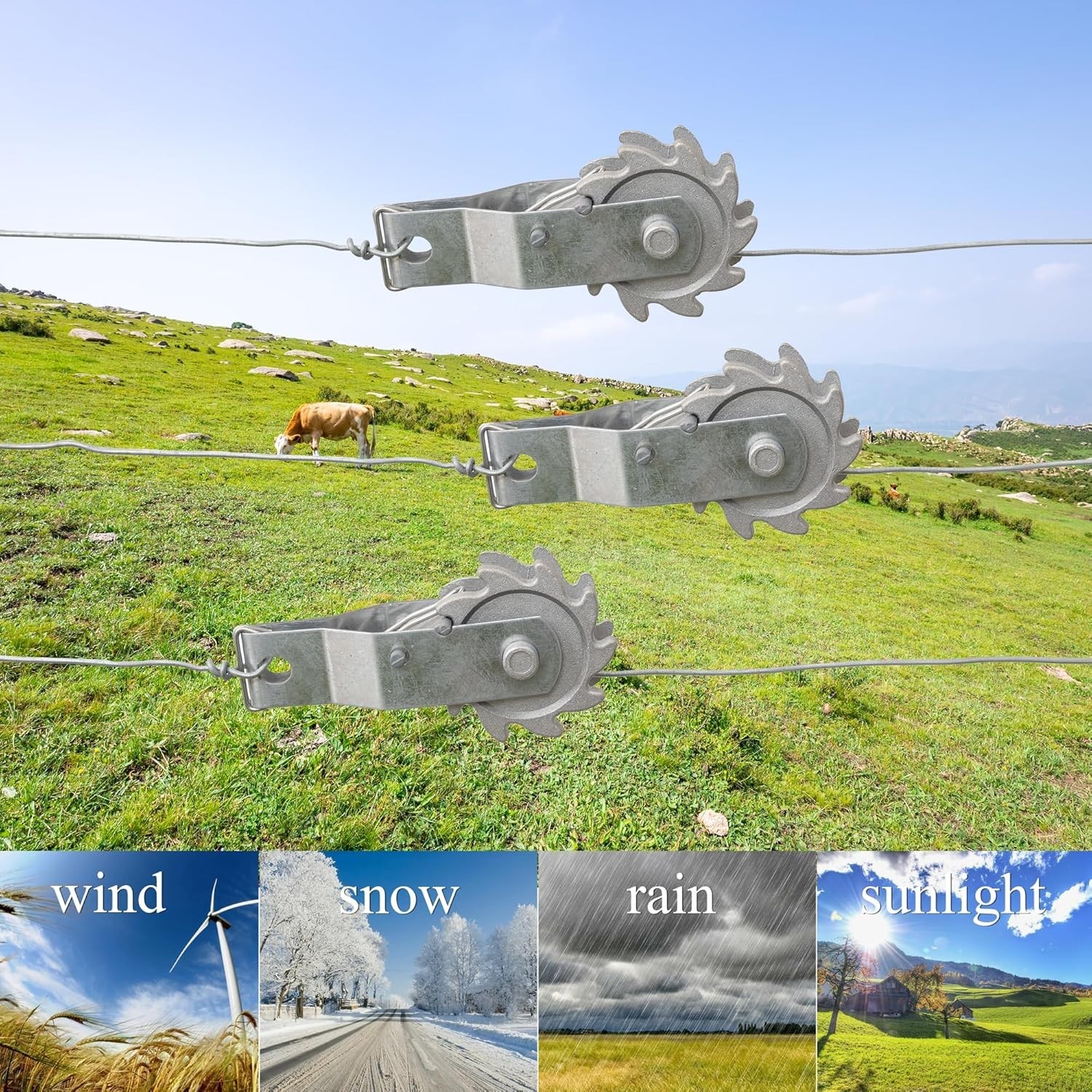 10PCS Heavy Duty Electric Fence Wire Tightener – Tensioner for Farms