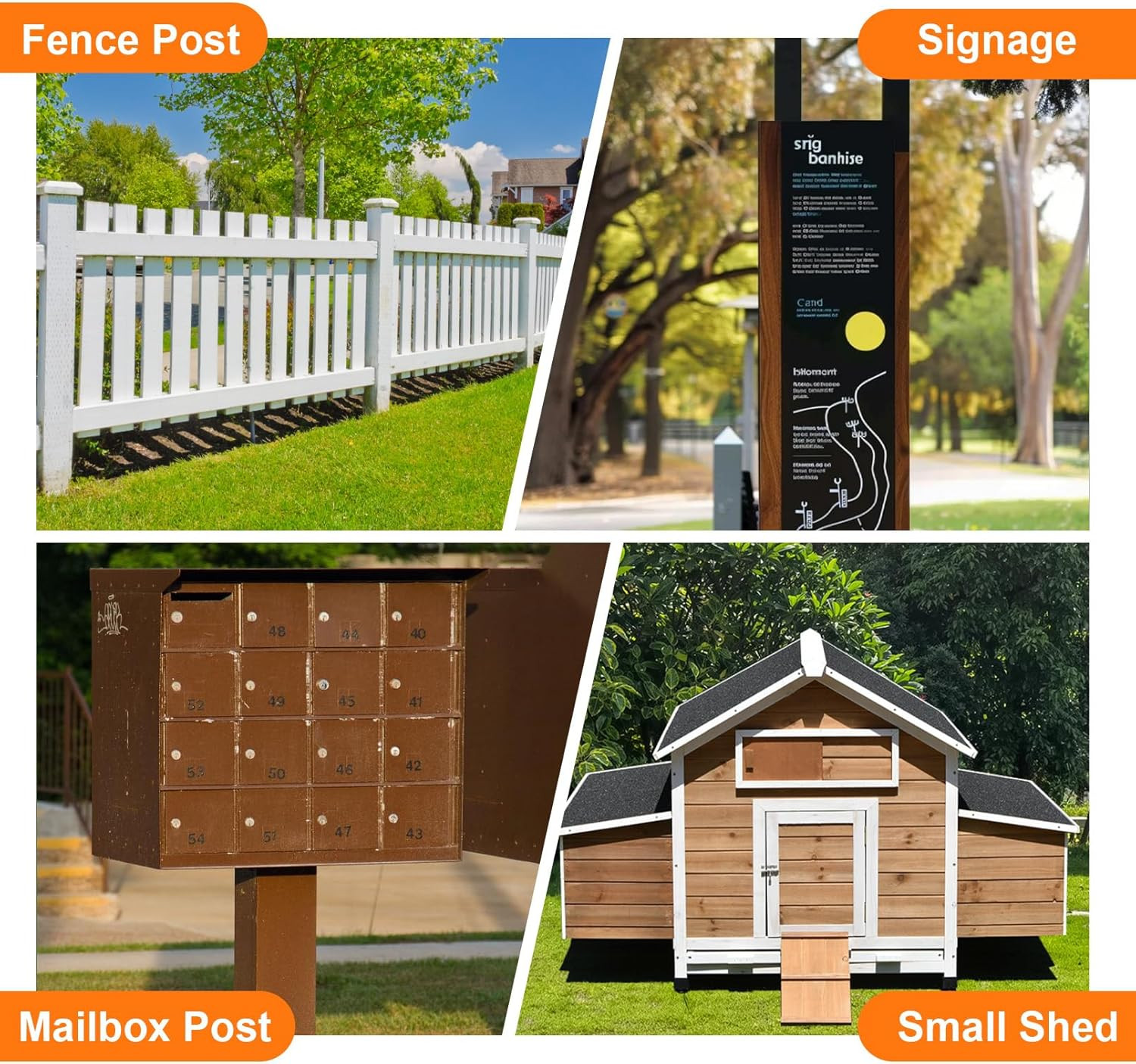 Fence Post Repair Kit, Thickened Heavy Duty Fence Post Anchor Stakes for Repair