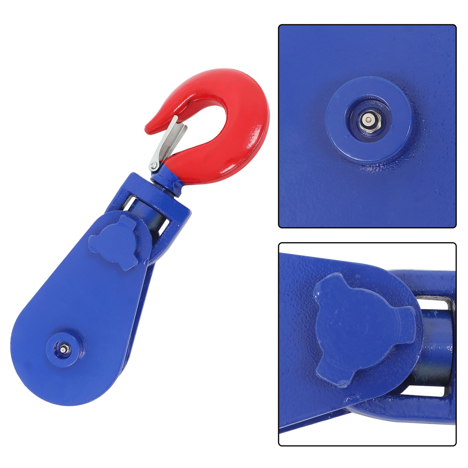 4 Ton Snatch Block with Hook – 8800lbs Capacity, 4.5″ Sheave, 1/2″ Wire Rope