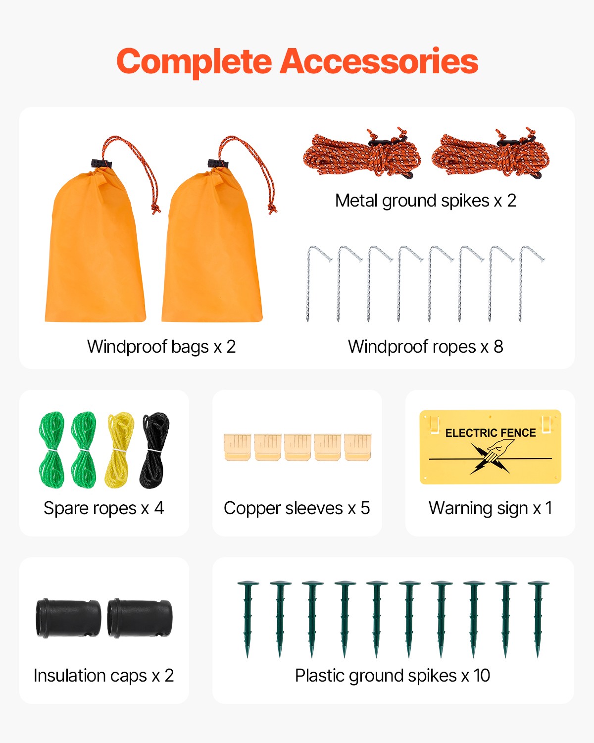 VEVOR Electric Netting Fence Kit Sheep Fencing 35″H x 164’L with Posts Spikes