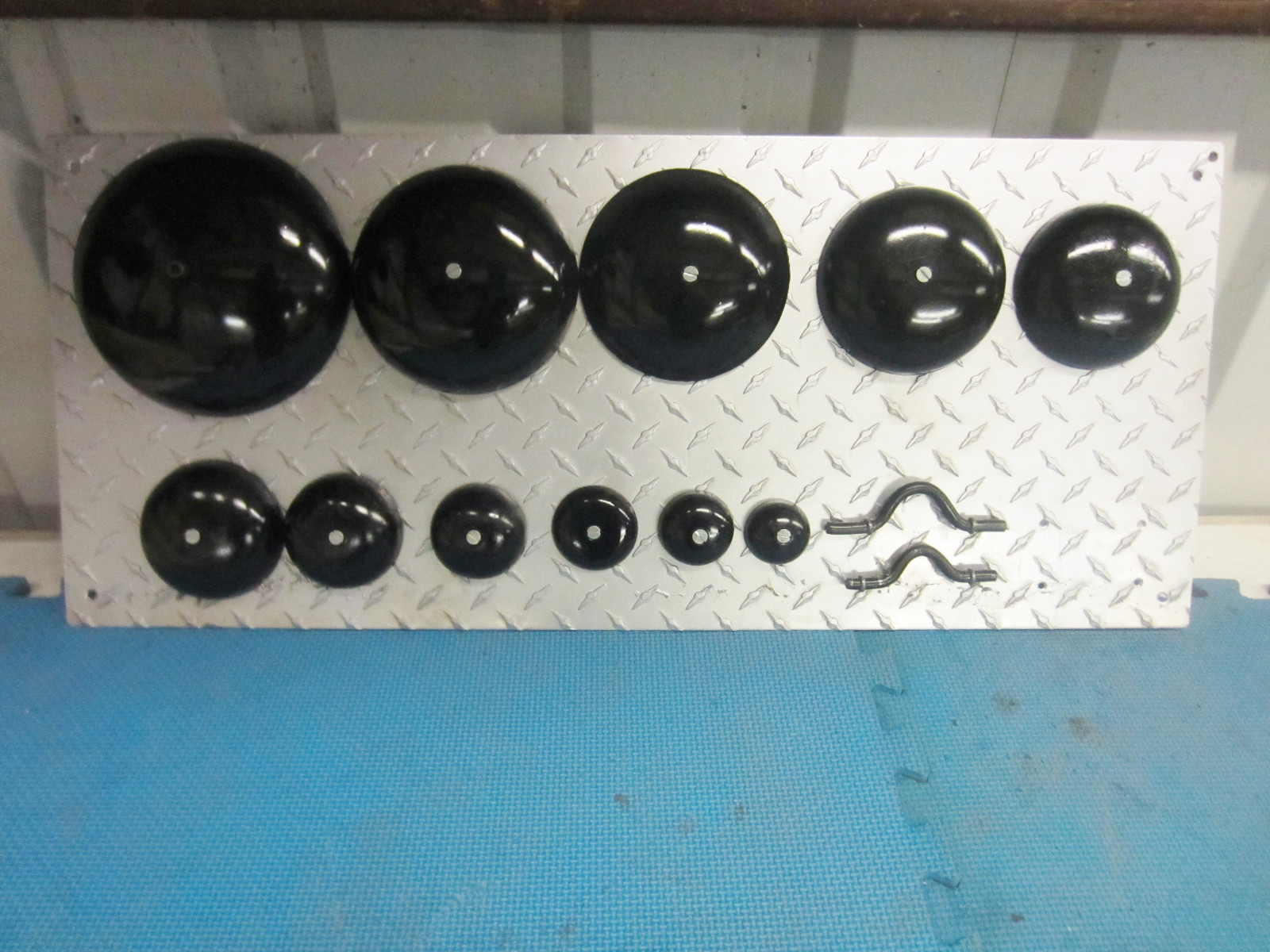 Pipe Caps: steel, domed, weld on size 4 1/2- inch Outside Diameter. Lot of 20