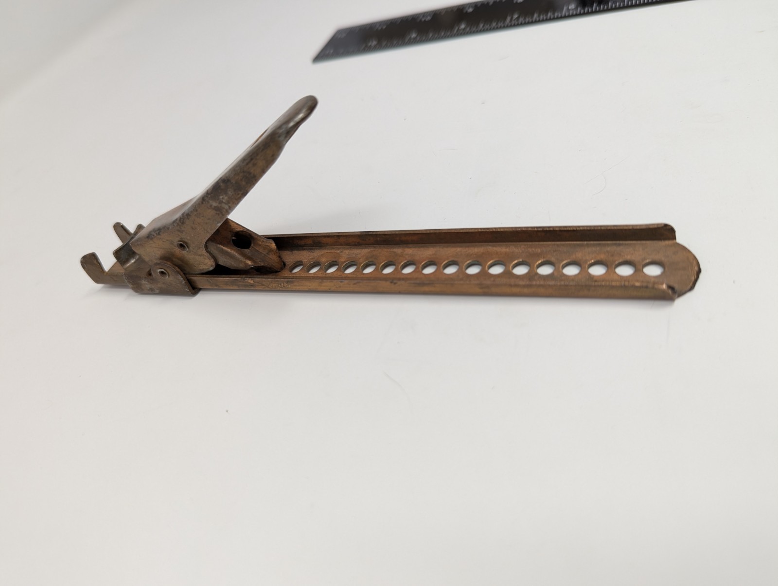 Vintage Fence Wire Stretching Tool Allied Fence Co Copper Tone 7.5″