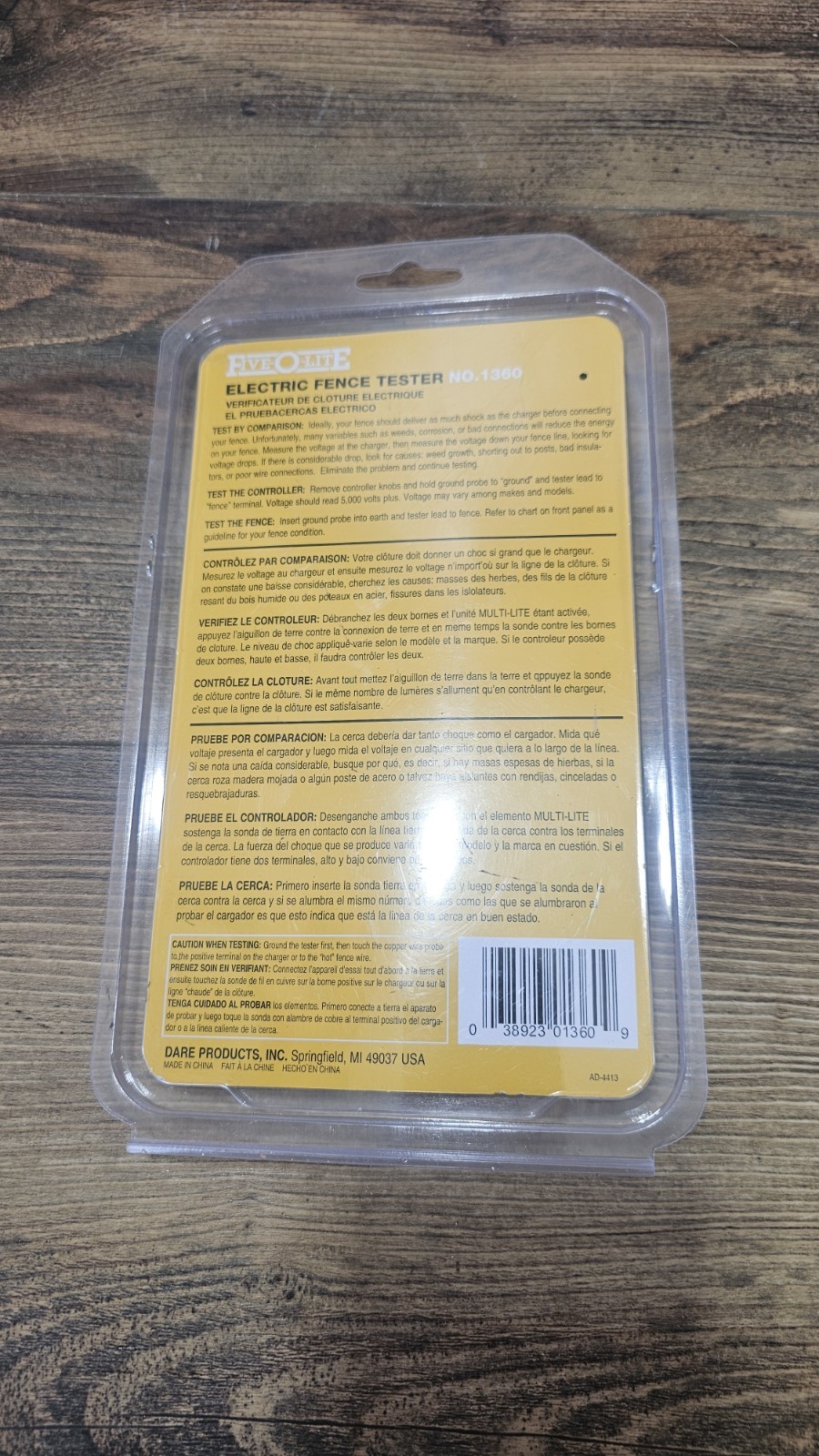 Dare Five-O-Lite Electric Fence Tester -Wide Range 625-5,000 Volts- Item #1360