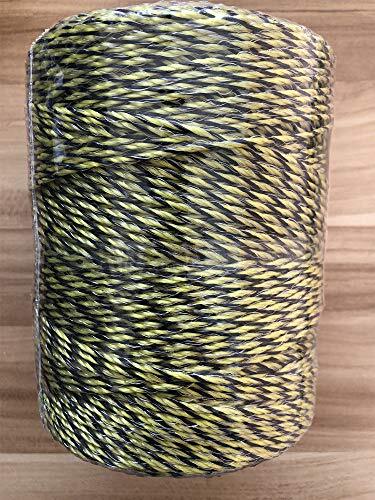 Electric Fence Polywire 1312 Feet, 6 Stainless Steel Strands for Reliable Conduc