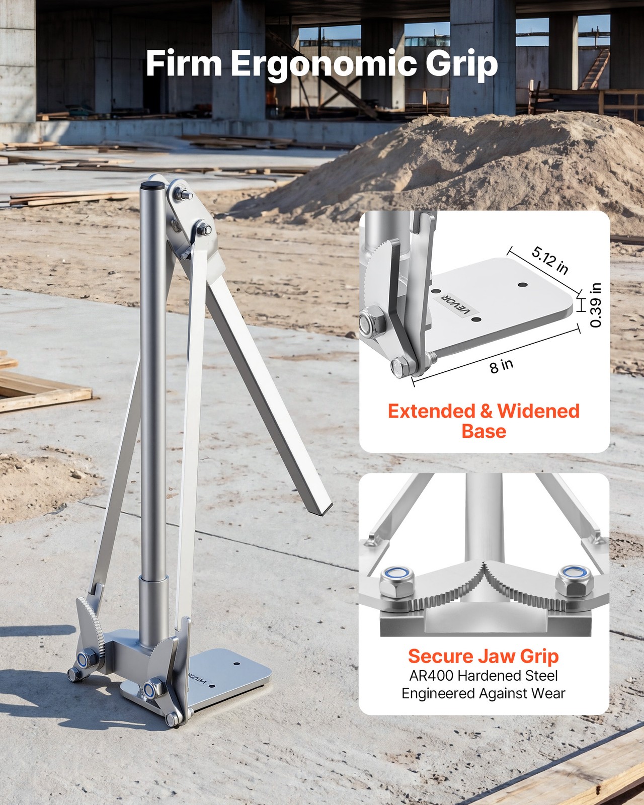 VEVOR T Post Puller Fence Stake and Post Puller 3.54 in Max Clamping Width Jaw