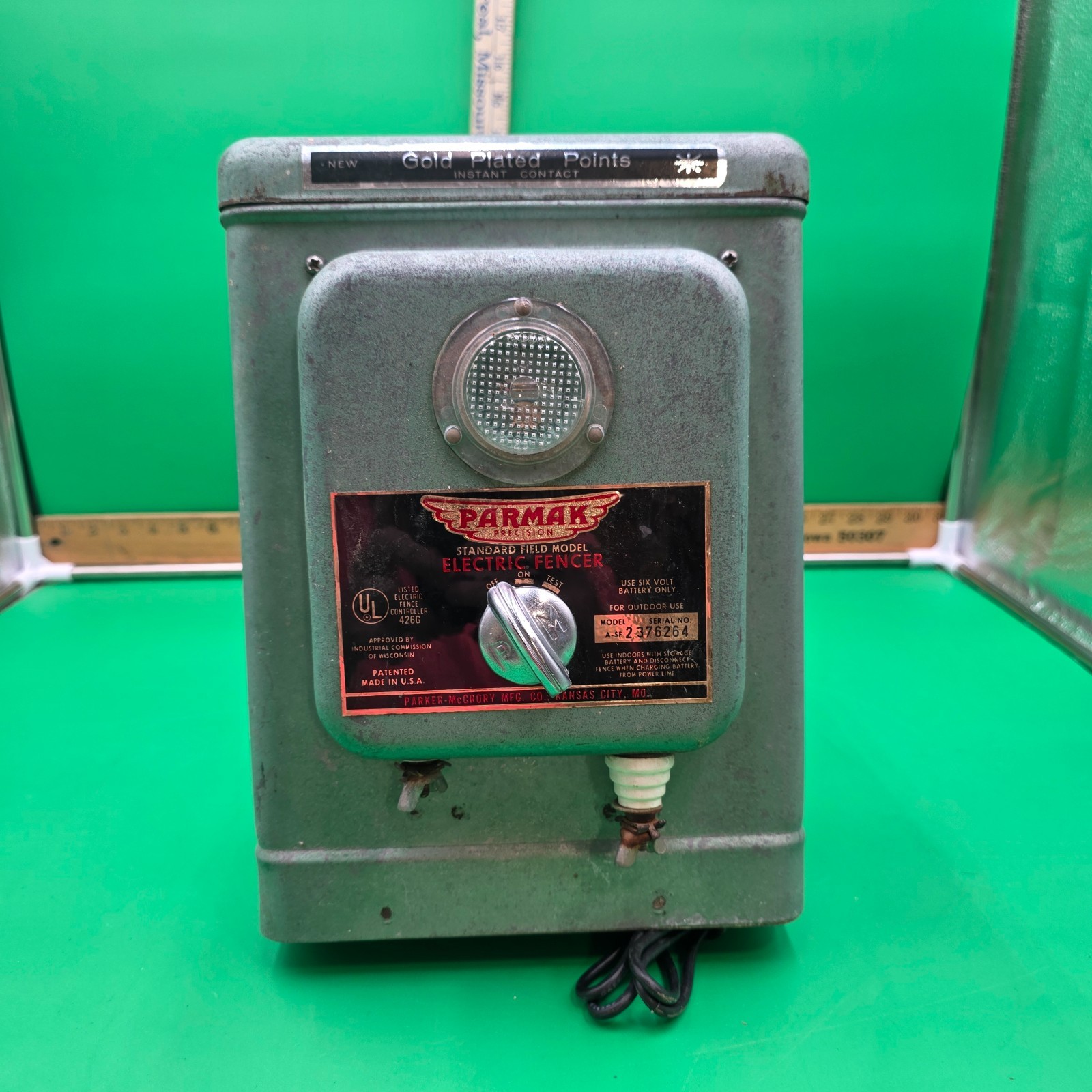 Vintage Parmak Standard Field Electric Fencer Model A-SF UNTESTED BARN FIND