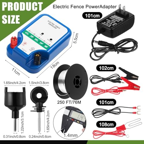 Electric Fence Kit 8 Mile 2J Solar AC DC