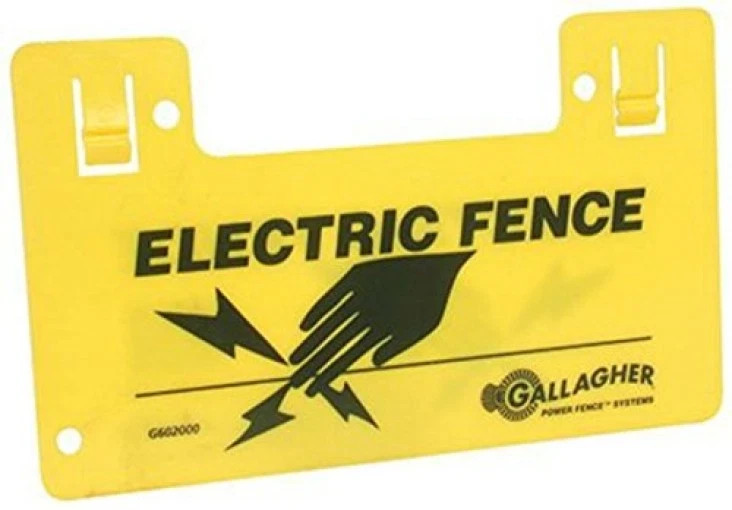 Gallagher G602404 Electric Fence Warning Signs Lot of 2 NEW