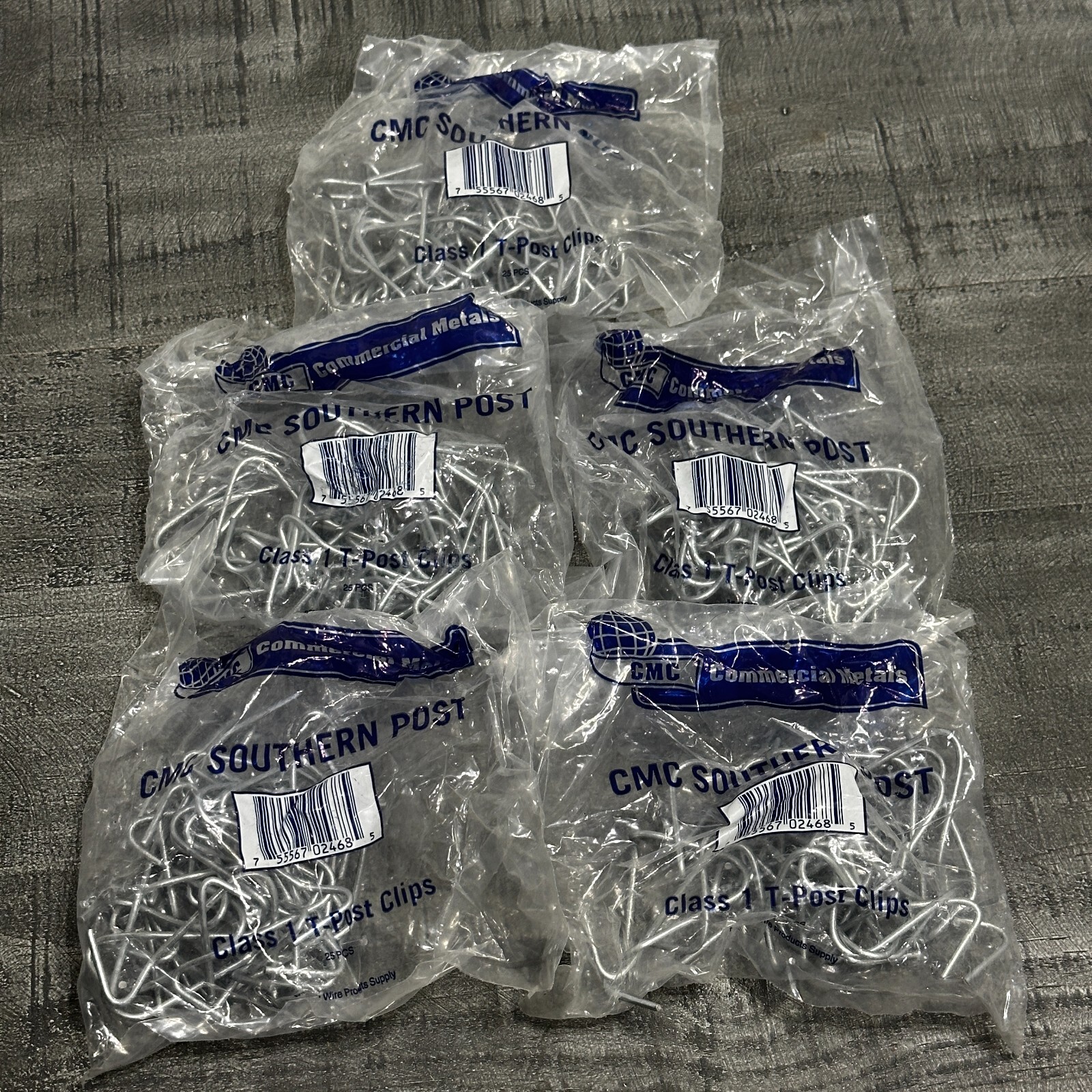 125 Clips CMC Southern T-Post Fence Clips 5x 25-pack Class 1 – Galvanized USA