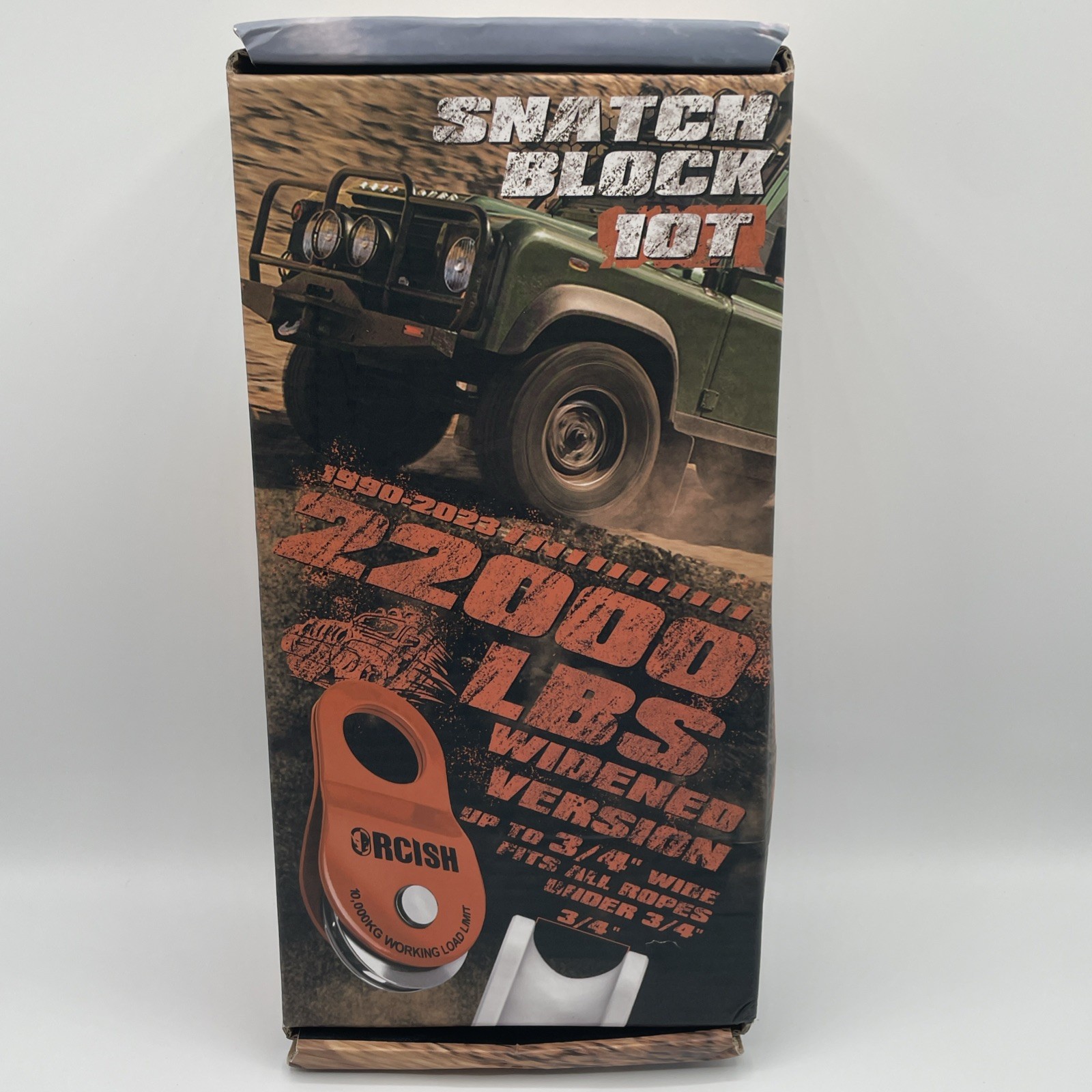 ORCISH 10 Ton Snatch Block 22000 LBS Capacity Block and Tackle Pulley System