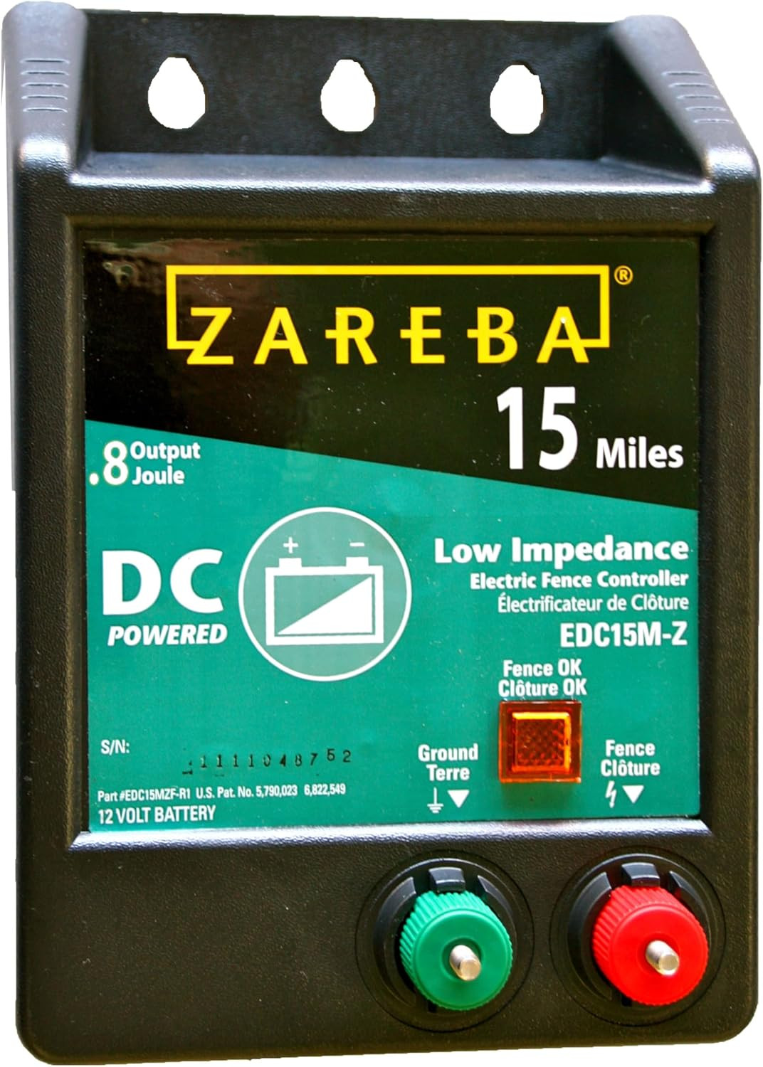 15-Mile Battery Operated Low Impedance Electric Fence Charger – for Medium Weed