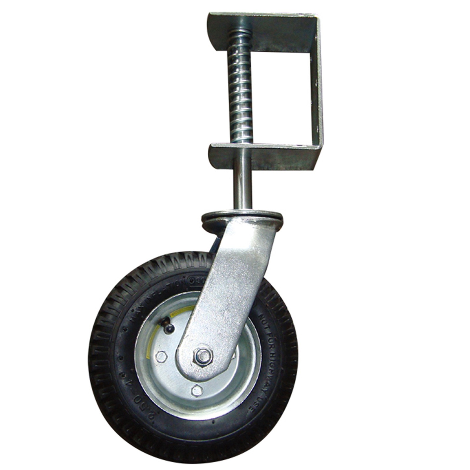 Gate Wheel with Suspension, 210-Lb. Capacity, 8in. Pneumatic Tire, Model#