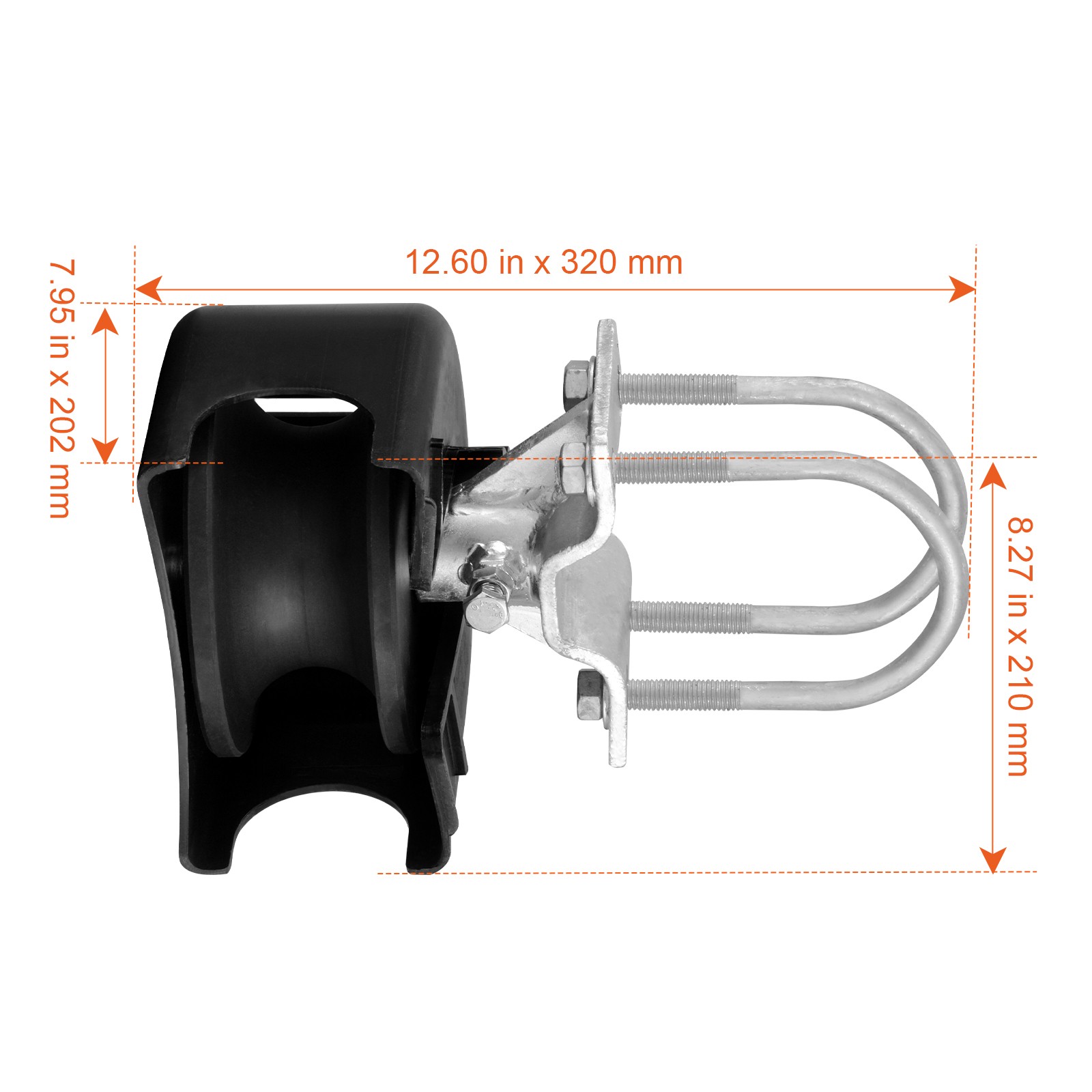 Sliding Gate Kit w/ U-Shaped Groove 4 Track Wheels/Cover for Cantilever