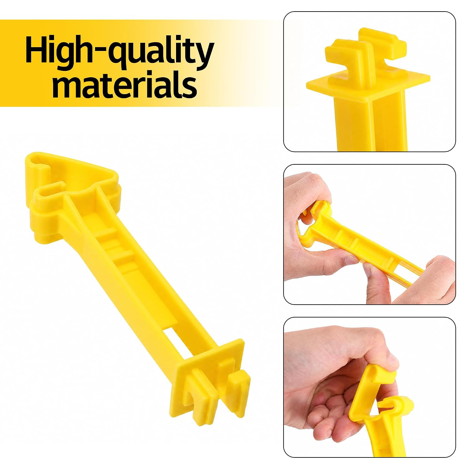120 Pcs 5 Inch T Post Electric Insulators, Snap-On Electric Fence Extender Insul