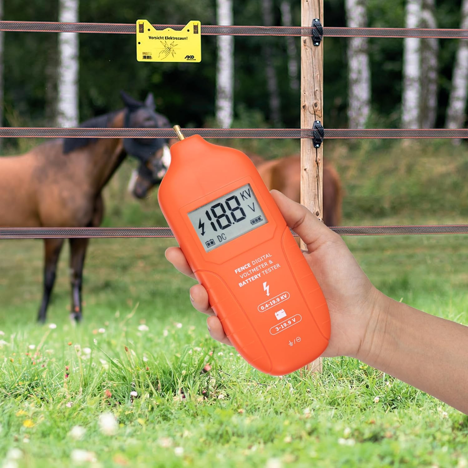 Electric Fence Tester Fault Finder Digital Electric Fence Voltage Tester Max 19.