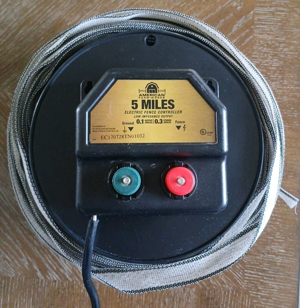 American Farm Works 5-Mile Electric Fence Controller With Polytape Roll